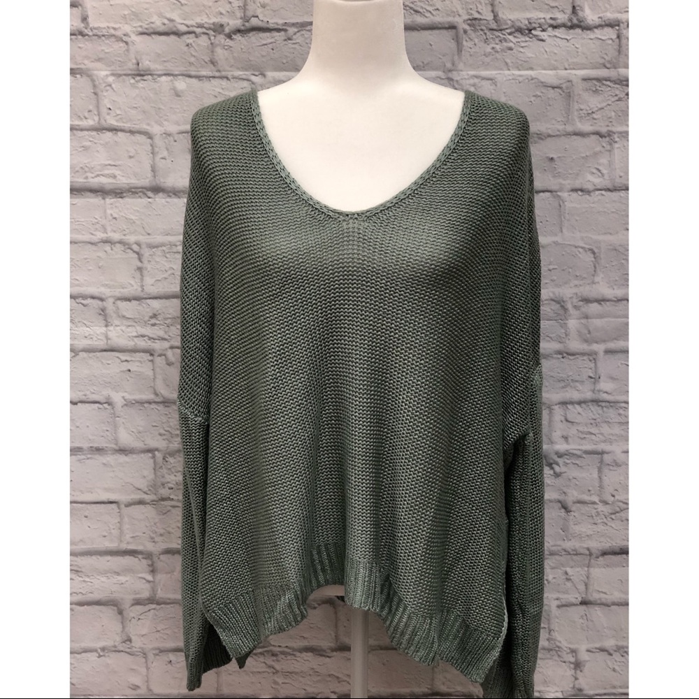 Sage green knit sweater